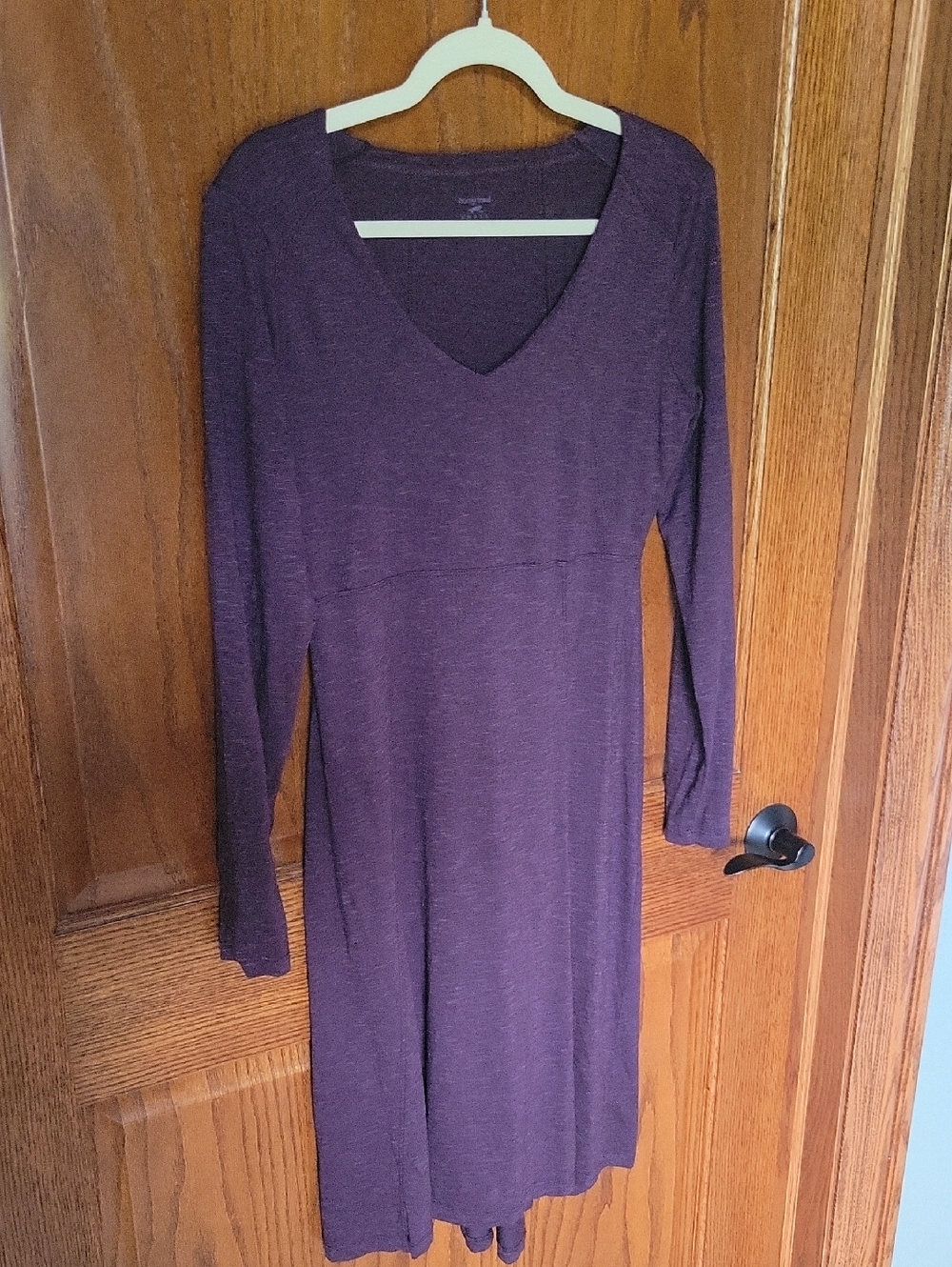 Horny Toad Long Sleeve V-Neck Dress in Deep Purple